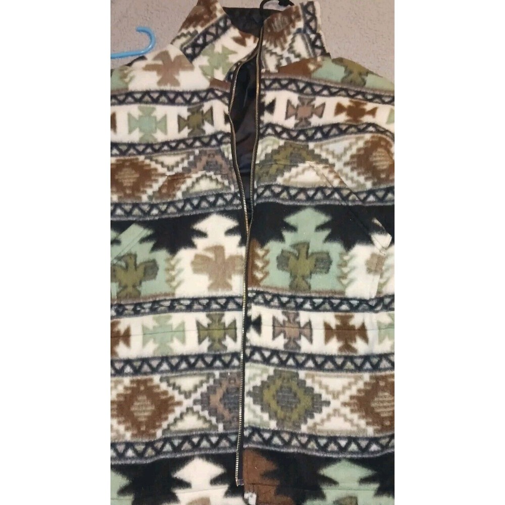 Vtg Jacket Reversible EastWest Windbreaker Aztec Western Arrow Tribal Small